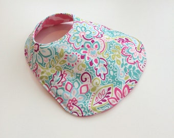 Reversible Baby Bib for Baby Girl
