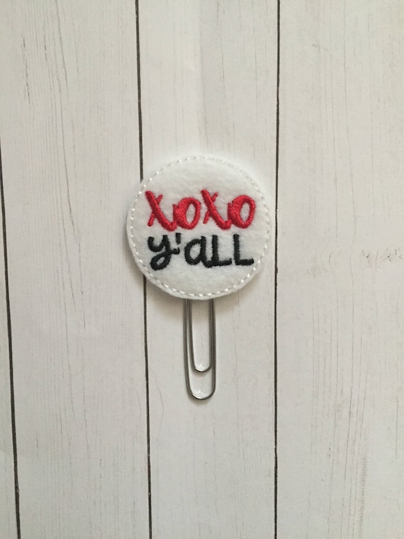XOXO planner Clip/Planner Clip/Bookmark. Heart Planner Clip. Love Planner Clip. Valentine Planner Clip. Yall Planner Clip