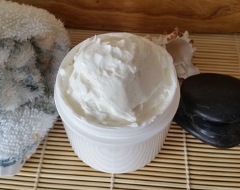 Amber Sandalwood Cream Soufflé, Body Whipped Cream, Body Cream Soufflé, Body Thick Lotion. 8 oz.