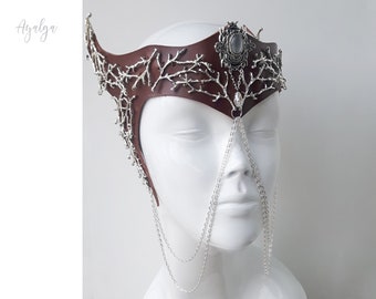 Leather headpiece • warrior crown . branches tiara