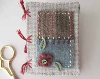 Needle Book/ Felt Needle Book/Tattered Treasure Needle Book