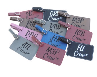 Detroit Crew Base Luggage Tag, DTW Crew, Delta Airlines DTW Base