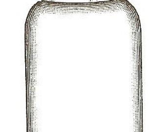 Empty Jar unmounted rubber stamp