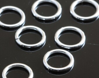 Sterling Silver Open Jumprings 7mm 19ga - Select Pack Size