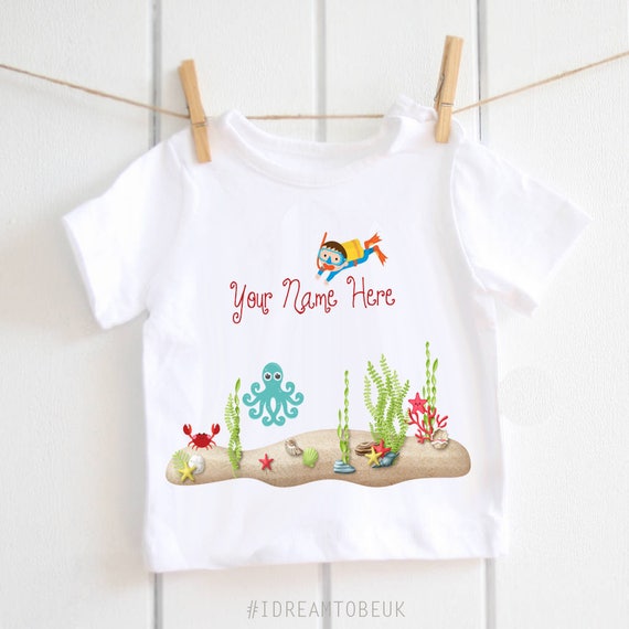 Baby diver toddler Tshirt under the sea baby top toddler