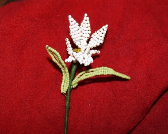 White Orchid seed beads