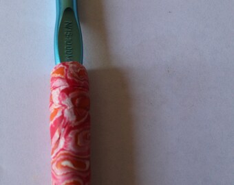 Crochet Hooks. Polymer Clay Crochet Hooks. Comfort Handle Crochet Hook.Handmade Polymer Clay Handles. Polymer Clay Covered Crochet Hook.