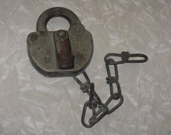 Vintage Adlake railroad switch lock no key
