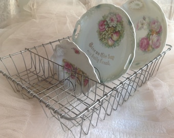 Wonderful antique metal dish drainer