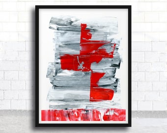 ABSTRACT painting, giclee, abstract giclee, fine art print, red and black painting, modern painting, giclee art print, acrylic painting
