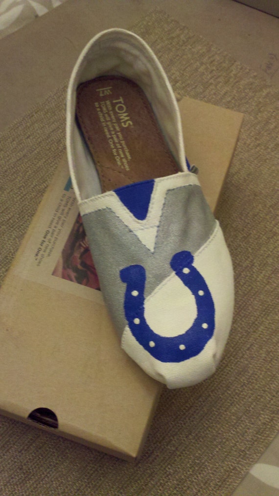 Items similar to Indianapolis Colts Hand Painted TOMS Items similar to Indianapolis Colts Hand Painted TOMS