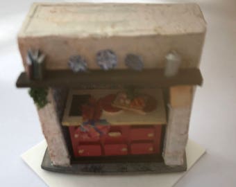 Dolls House Miniatures - Hand Painted Pretty 1/48th (1/4inch) quarter scale - Kitchen Stove - NEW Summer 2018