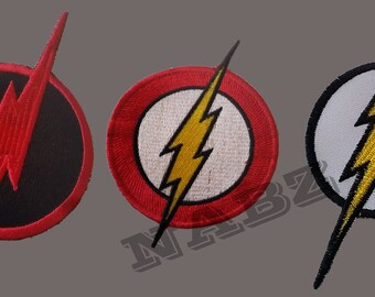 The Flash Lightning Bolt Logo Iron Sew On Patch Badge The Flash Lightning Bolt Logo Iron Sew On Patch Badge