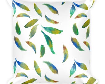 Square Pillow Leafy Design