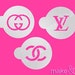3 pcs Designer stencils, Cake Stencil, Cookie Stencil, Kuchenschablone (Product Code LC005)
