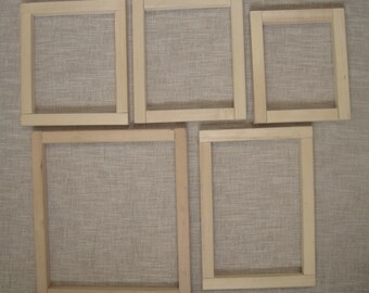 5 Wood Stretcher Bars Assorted Sizes - Needlepoint, Quilting, Stitching - Used
