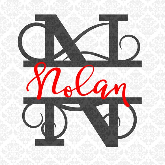 Split Letter SVG Split Monogram Svg Split letter Monogram