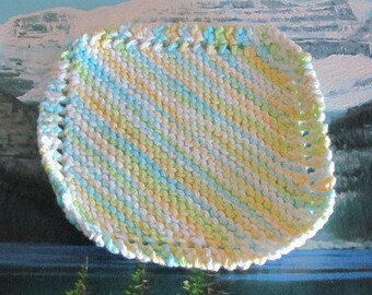 KDC 005 Hand knit dish cloth 6 by 6.5