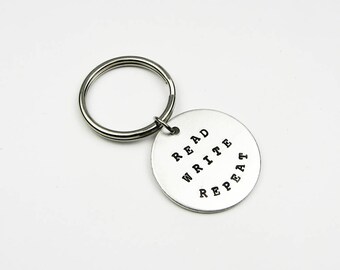 Writer Gift (Read & Write Keychain, Hand Stamped)