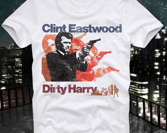 Dirty Harry Clint Eastwood Action Make My Day Cult Movie Retro Vintage T Shirt Tee