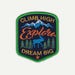 Quality Explore | Climb High Dream Big Iron On Patch - 3"Tx2.75"W - Iron On or Sew On Patch Appliqué