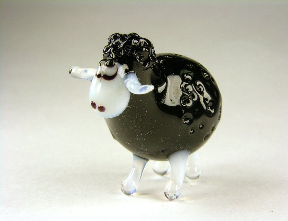 glass sheep figurines