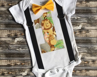 Jungle Theme First Birthday Onesie
