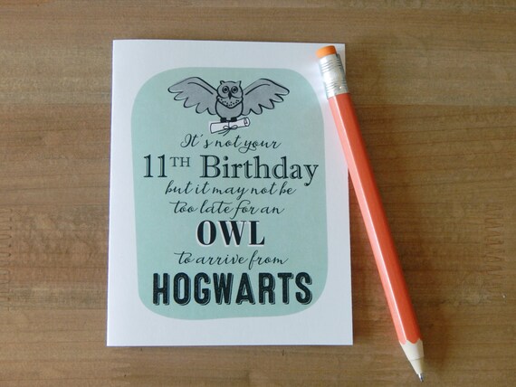 Harry Potter inspired Greeting Card Blank Inside It's