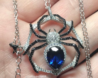 Sterling silver spider pendant and chain