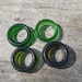 4 seaglass wine bottle rings bands
