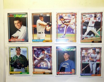 8 Topps Baseball Cards 1992-B.Santiago,Wally Whitehurst,et al
