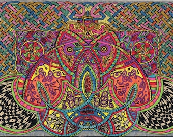 Celtic Knotwork Mandala Trippy Art Psychadelic Art Sacred Geometry Zentangle