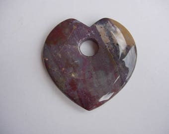Japse gemstone heart pendant