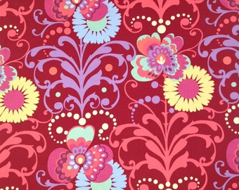 Per Yard Love Paradise by Amy Butler in deep red