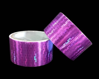 Purple Pink Holo Duct Tape Prisms Iridescent Metallic Holographic Shiny Paper Crafts Decorations Gift Wrap DIY Cards Scrapbook Supply