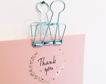 5x gift wrapping clip turquoise - 5,0cm