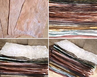 Tea stained paper,Dyed Paper, Craft paper, scrapbook paper, Journal pages, paper, junk journal, aged paper, wedding stationery, walnut stain