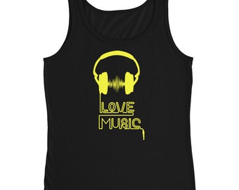 Bright Yellow Music Love Ladies' Tank