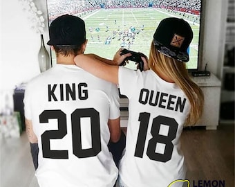 Any number, Price for 1 T-shirt, King Queen T-shirt, Matching Shirts, King and Queen, Family shirts