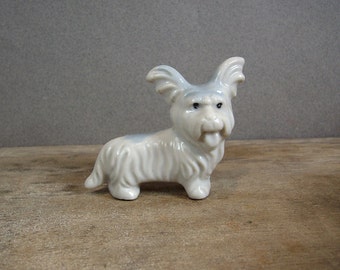 Vintage Ceramic Dog Figurine, Papillon, Made in Japan