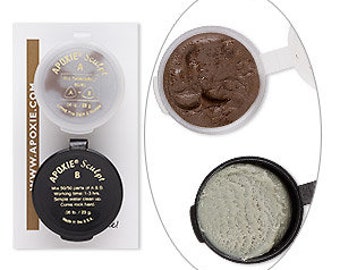 KIT includes: 46 g BRONZE Apoxie Sculpt & 25 Snap Bases - DIY, Snap Jewelry, Aves, Apoxie Sculpt, Clay Snaps, Found Objects, Steampunk