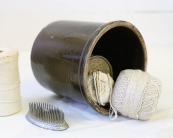 Antique brown crock old vintage crock antique crock