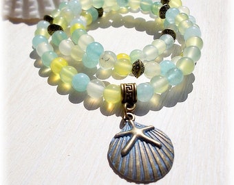 Aquamarine Gemstone Wrap Bracelet