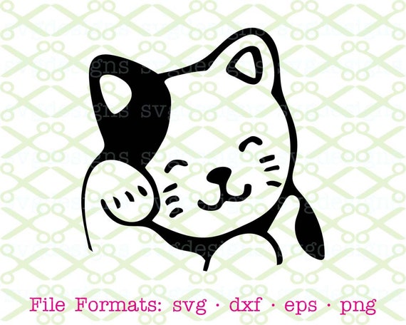 Download Cat SVG Dxf Eps & Png. Digital Cut Files for Cricut