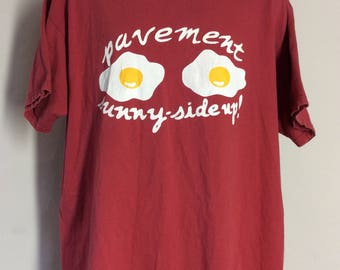 Vtg 90s Pavement Sunny Side Up T-Shirt XL Alternative Indie Rock Band