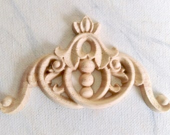 Wood corner appliques, furniture appliques, wood onlay, furniture decoration, wood embellishment, wood carving, 2 pcs
