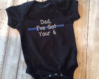 I've Got Your 6 Shirt, I've Got Your Back Shirt, Police shirt, personalized police shirt, police officer shirt, toddler police shirt