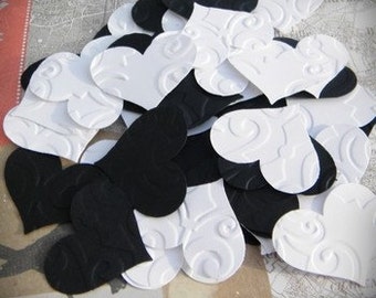 500+ paper hearts - embossed heart confetti - little paper hearts - wedding confetti - party supplies - cardstock hearts - confetti
