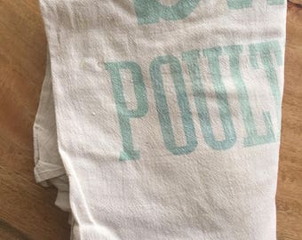 Antique Swift and Company Poultry Feedsack. 100 lb. Fabric Similar to Floursack. Chicago. Illinois.