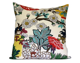 FLORAL - Chiang Mai Dragon Alabaster designer pillow covers - Made to Order